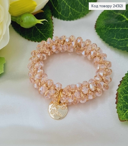 Резинка 5,5см  з  Пудровим  стіклярусом 243121 фото 1