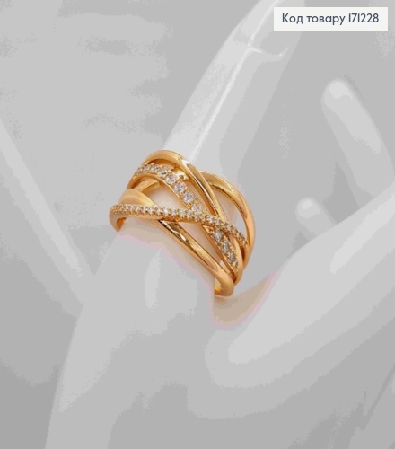 Кольцо украшено Блестящими камешками, Xuping 18К 171228 фото 2