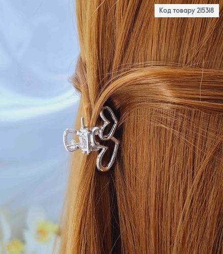 Краб металл, серебряного цвета, в ассорт. 2,5см 215318 фото 2