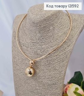 Колье с двумя шариками, диаметр 14см, длина 44м, Xuping 18K. 121592 фото