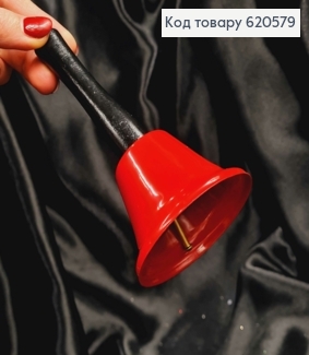 Декор Новогодний, Колокольчик, металлический Красного цвета, диаметр 6,5см, высота 13см 620579 фото