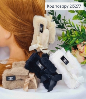 Краб пластик ПУШОК " Прямокутний" з Бантиком, 9см,  кольори в асортименті 213277 фото