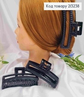 Краб пластик, глянцевый, Прямоугольный фактурный, 11см, Черного цвета 213238 фото