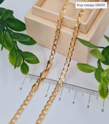 Цепочка Панцирное плетение, ширина 3,5мм, длина 60см, Xuping 18K 121600 фото 1