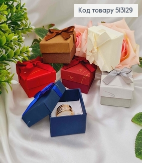 Коробка с разводами и атласным бантиком, 5*3,5 см, цвета в ассорт. 513129 фото