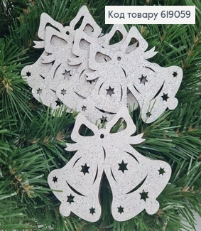 Набір іграшок дерев'яних Дзвоники блиск 10*8  см  5 шт/уп 619059 фото