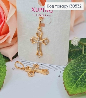 Крестик в камешках 2*1,5см, Xuping 18K 130532 фото