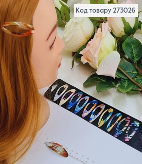 Заколка тік так дитячий кольоровий  в асорт. 12 шт/уп. 273026 фото