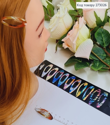 Заколка тік так дитячий кольоровий  в асорт. 12 шт/уп. 273026 фото 1