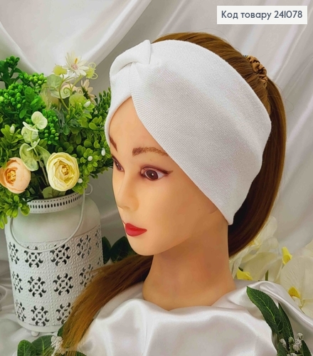 Пов'язка, якісна Ангора, Білого кольору, 20*11см, Україна 241078 фото 1