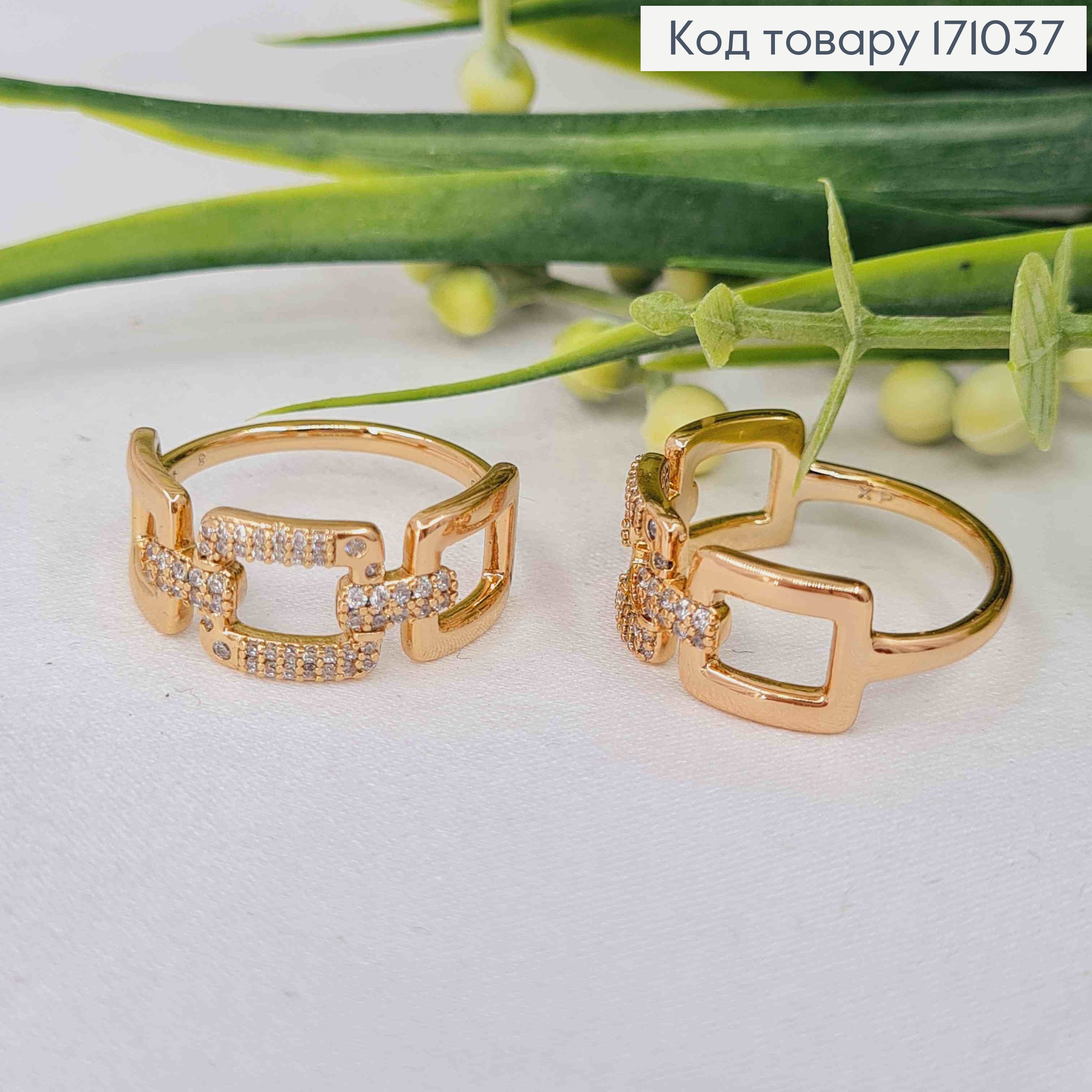 Кольцо "Оливия" украшено Блестящими камнями, Xuping 18К 171037 фото 3