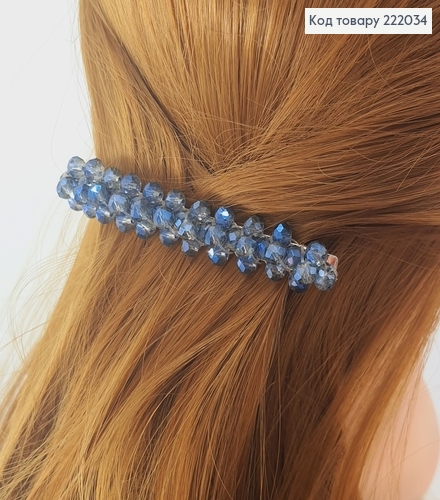 Заколка автомат металл с стиклярусом 222034 фото 3