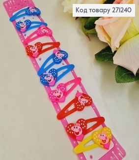 Заколка тик так детский Сердце 10шт / уп. 271240 фото