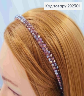 Обруч металевий з Бусинками в два ряди, Бузкового кольору, 8мм 292301 фото