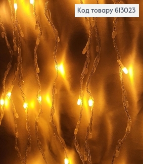 Гирлянда шторка белая проволока 5*0,6 м 150 LED гранулированный шар белая теплая 613023 фото