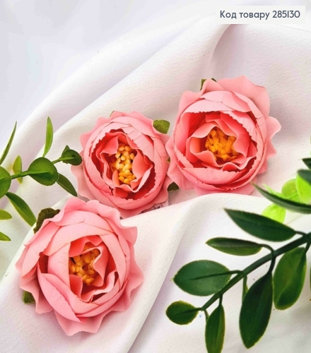 Искусственное приложение цветок Пионовидная Роза, РОЗОВОГО цвета, 4,5*4см 285130 фото 1