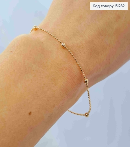 Браслет из Бусин разного размера, длина 17+5см, Xuping 18К 151282 фото 1