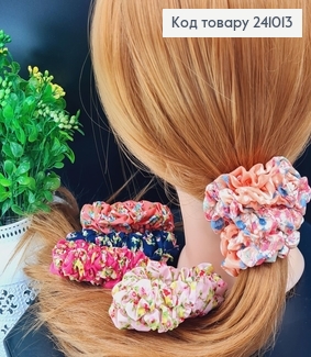 Резинка объемная ткань листочки в асс. 241013 фото