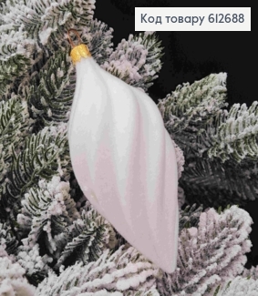 Фигурка бархат "БУРУЛЬКА №5", БЕЛАЯ, размер 11*5см, украшение пластиковое, Украина 612688 фото