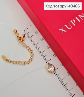 ¶Жилка с камешком капелька 7 мм 40+5 см  Xuping  18К 140466 фото