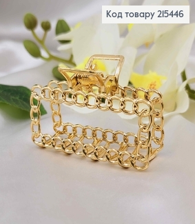 Краб металл, золотого цвета, Прямоугольная, широкая цепочка, 7см. 215446 фото