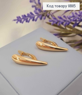 Серьги "Коготь Дракона", 2,6см, англ. зам., XUPING 18K 118115 фото