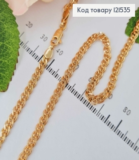 Цепочка плетения НОННАЯ, ширина 3,5мм, длина 60см, Xuping 18K 121535 фото