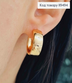 Серьги кольца Классические, ширина 7мм, диаметр 1,7см, Xuping 18K 119494 фото