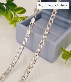 Цепочка родованная ПАНЦИРНОЕ ПЛЕТЕНИЕ, ширина 5мм, длина 50см, Xuping 190492 фото