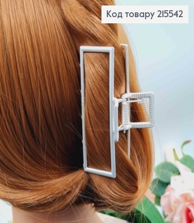 Краб метал 9см, прямокутний, СРІБНИЙ   колір 215542 фото