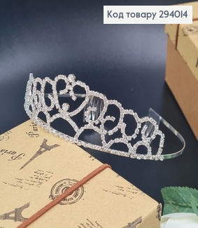 Діадема під срібло  з камінцями  294014 фото