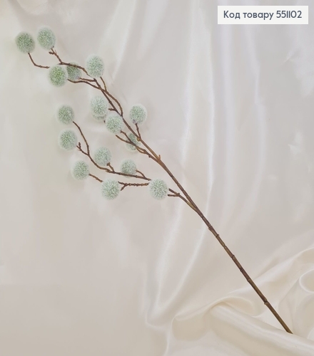 Ветвь со зелеными шариками искусственная 64,5 см. 551102 фото 2