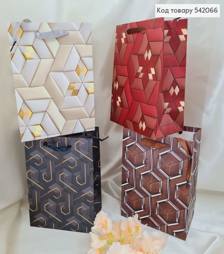 Пакет бумажный средний орнамент 23х18 см в ас. 542066 фото 1