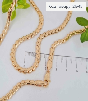 Цепочка плетения КОСИЧКА, шир. 4мм, дл. 50см, Xuping 18K 121645 фото