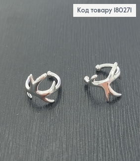 Сережки на хрящ  родіроване медзолото Xuping 180271 фото