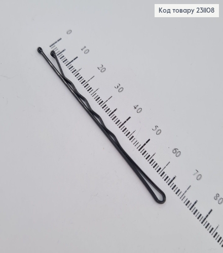 Заколка невидимка металл черная 7 см 300шт / уп  231108 фото 1