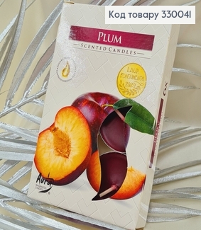 Аромасвічка таблетка BISPOL Слива 6 шт/4 годин, 15-123 330041 фото