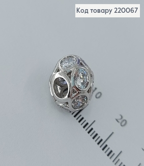 Кулон шарм 1,0см в камнях  медицинский родий Xuping 18K 220067 фото