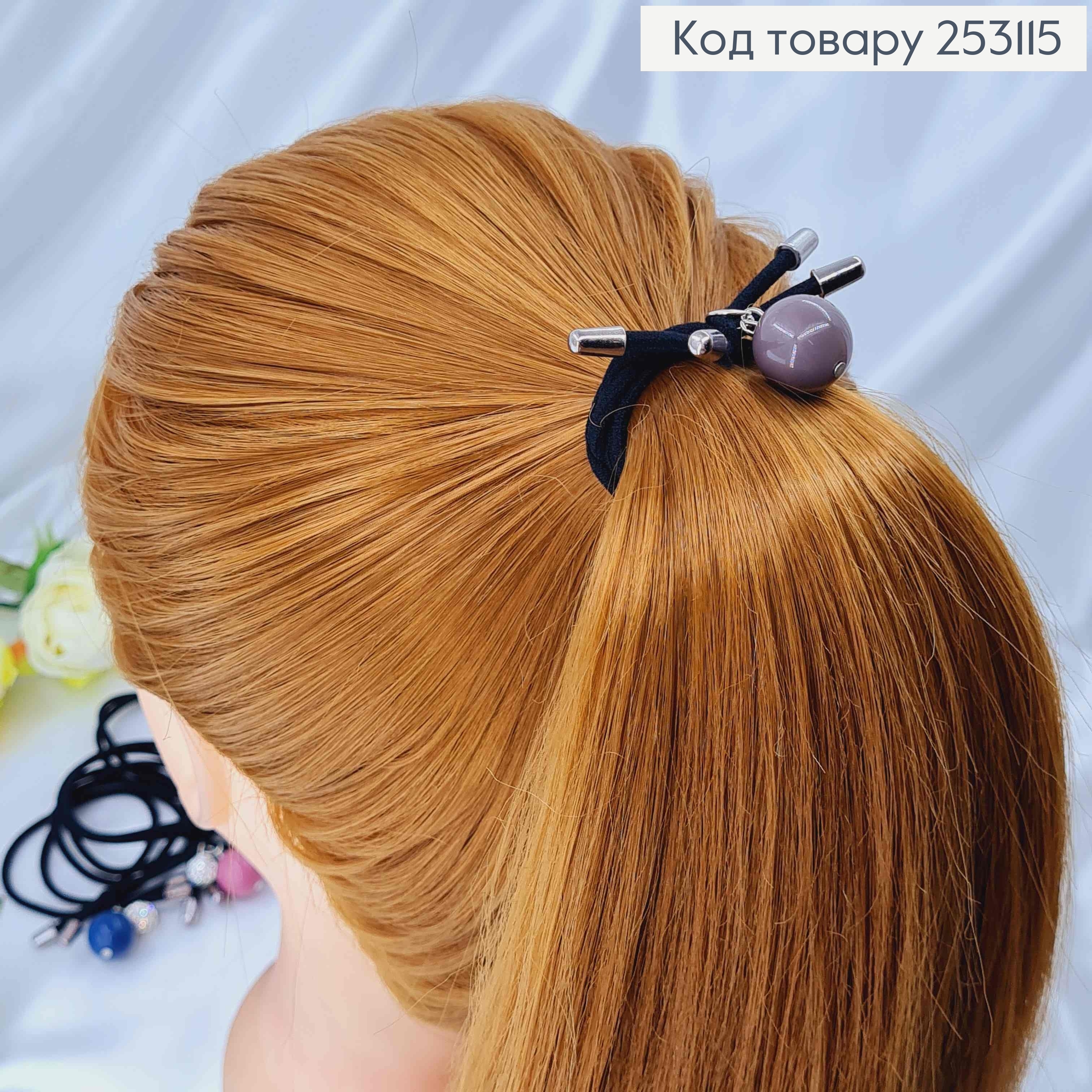 Резинка подвійна з двома кульками, кольори в асорт. 253115 фото 1