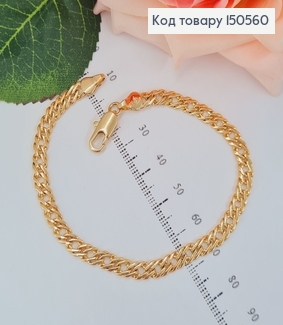 Браслет  5мм, 20,5см длина, плетение двойной ромб Xuping 18K 150560 фото