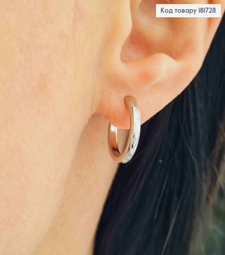 Серьги кольца, ширина 2,5мм, диаметр 1,5см, XUPING 181728 фото 1