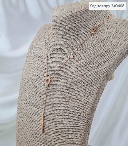 Цепочка, золотого цвета, "LOVE", 40+5см, сталь Stainless Steel 240468 фото 1