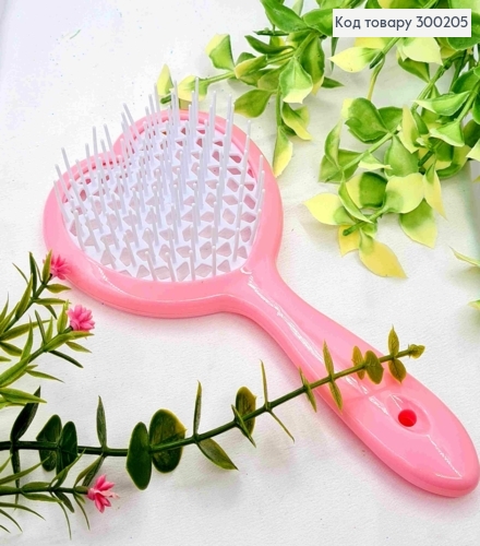 Щетка для волос РОЗОВОГО цвета в виде "Сердца", размером 20см 300205 фото 1