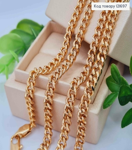 Цепочка Панцирное плетение, ширина 0,5см, длина 55см, Xuping 18K 121697 фото 1