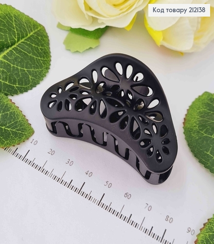 Краб пластик, черный матовый, с резьбой, 6,5см 212138 фото 1