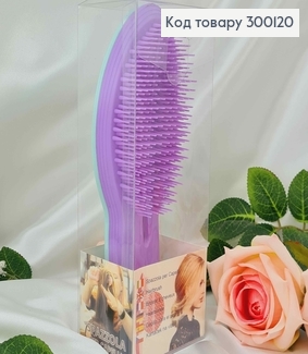 Щетка для волос, Spazzola (тангл тизер), Фиолетово-Фисташковая, большая(21*8), качественный Китай 300120 фото