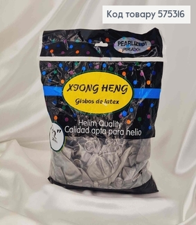 Воздушный шар латексный 12' Серебряный глянцевый (30 см), 100 шт 575316 фото