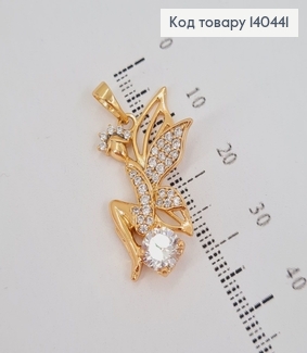 Кулон Фея 2,5 см з  камінцями Xuping 18К 140441 фото