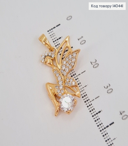 Кулон Фея 2,5 см з  камінцями Xuping 18К 140441 фото 1