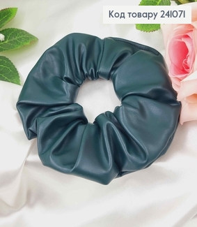 Резинка ЕКОшкіра 11см, ТЕМНО-ЗЕЛЕНИЙ, ручна робота, Україна 241071 фото